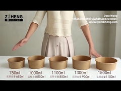 أكياس ورقية دائرية من نوع بي إي ضخمة مضادة للتسرب أكواب ورقية للغذاء في الميكروويف