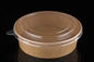 Round Disposable Salad Bowls With Lids , Durable Take Away Paper Serving Bowls